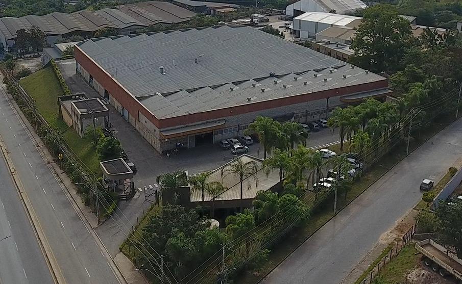 Vista aérea da estrutura fabril da Doimo Conceito